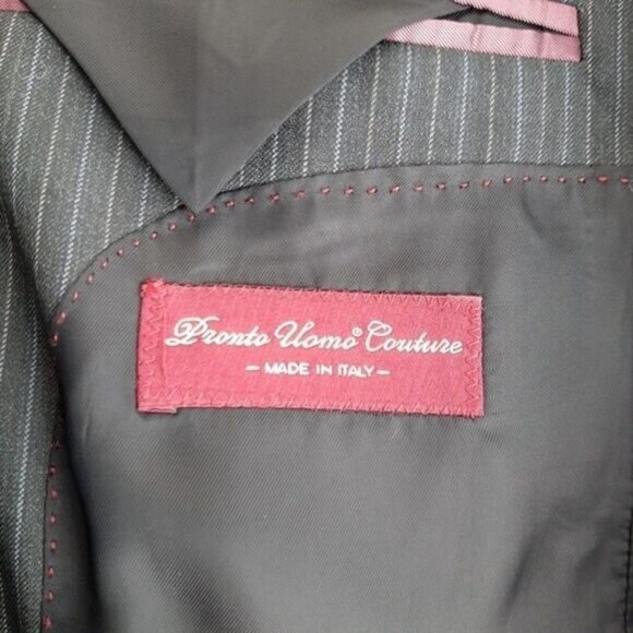 PRONTO UOMO Italy 100% Wool Blazer Jacket Super 130'S Men's Sz 40 R - Picture 14 of 15